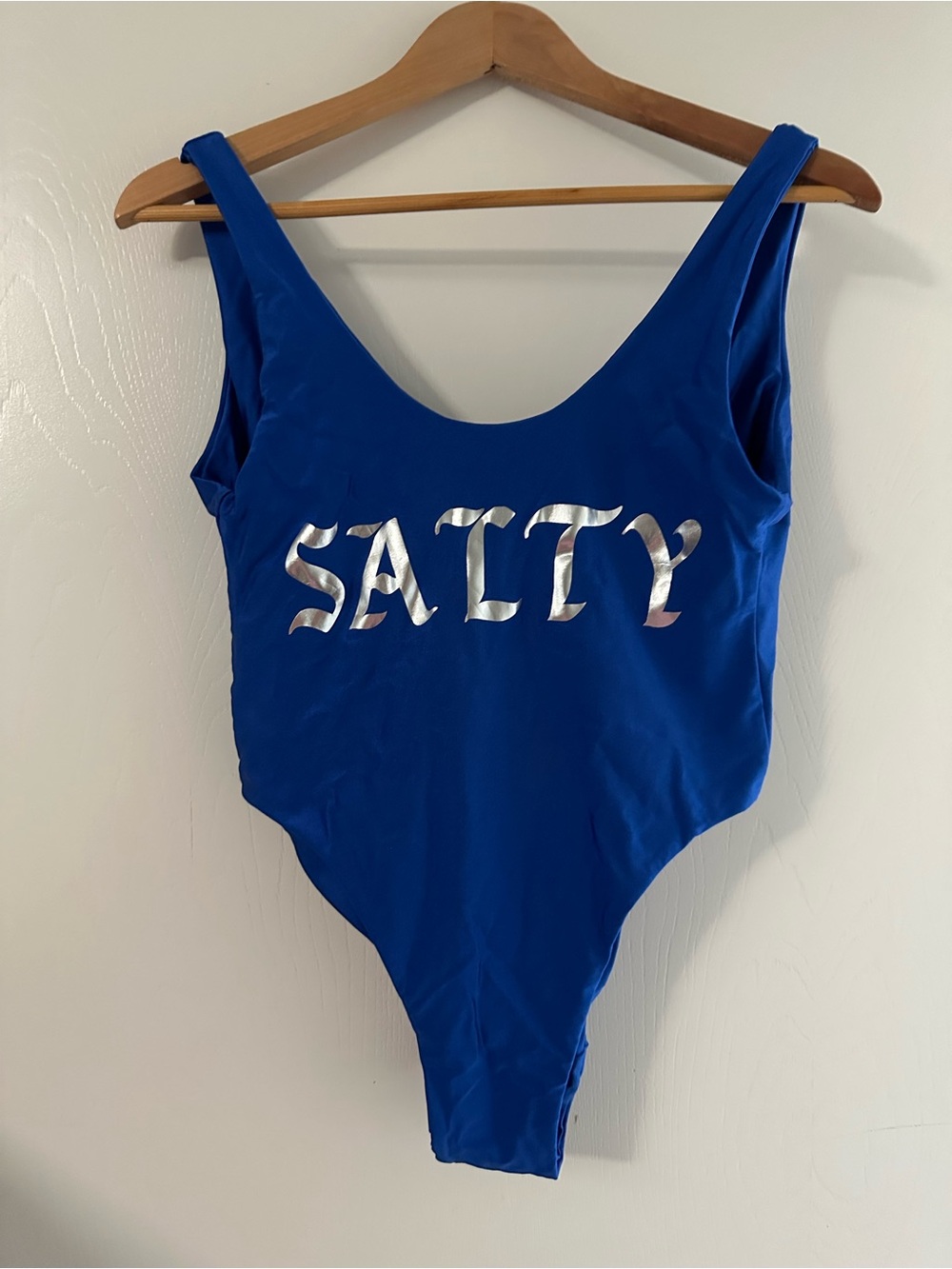 Blue 'SALTY' One-Piece Swimsuit
